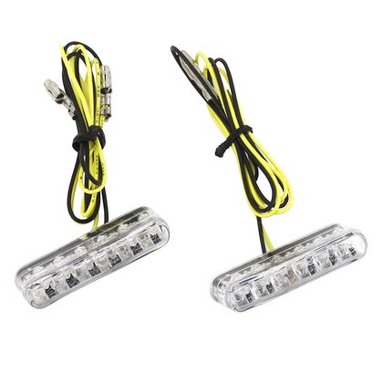 Clignotant Replay UNIVERSEL BARETTE MINI 12 LEDS TRANSPARENT - L 40 mm - H 8 mm 13 mm HOMOLOGUE CE PAIRE Universel