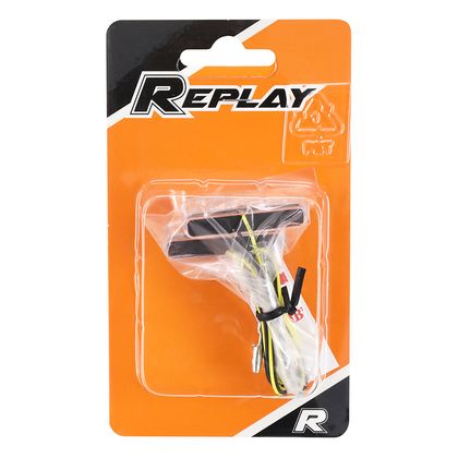 Clignotant Replay UNIVERSEL BARETTE MINI 12 LEDS TRANSPARENT - L 40 mm - H 8 mm 13 mm HOMOLOGUE CE PAIRE Universel