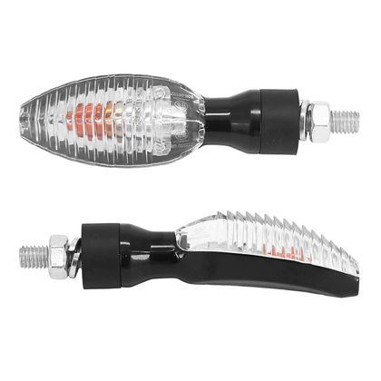 Replay UNIVERSAL SQUALE WITH BAU9S TRANSPARENT BULB - SHORT BASE L 90mm - H 30mm 25mm CE APPROVED PAIR Universal Direction indicator Ref : REPL00434A / 36620 