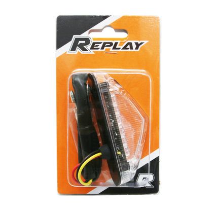 Replay 50 A BOX LIGHT - TRANSPARENT TRIANGLE MOTORCYCLE WITH 6 RED LEDS CE APPROVED Universal Rear lights