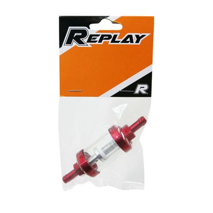 Replay CYLINDRIQUE ALU DIAM 6mm TRANSPARENT - ROOD Benzinefilter Universeel