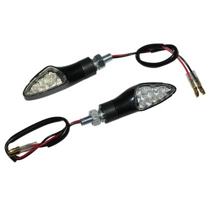 Replay UNIVERSEL TRIANGLE 12 LEDS BASIS ABS TRANSPARENT - KURZ L 69mm - H 24mm 20mm CE-ZULASSUNG PAAR Blinker Universell