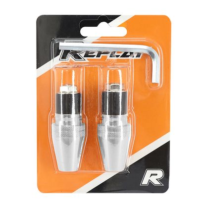 Replay CONICAL TIP MOLETE POLISHED SILVER DIAM 17 mm PAIR Universal Handlebars