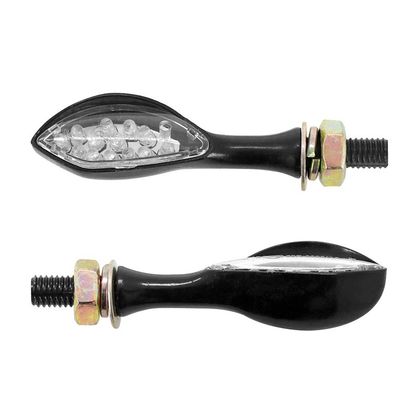 Replay UNIVERSEL SMILE MOUTH 15 LEDS BASIS ALU TRANSPARENT - L 63mm - H 18mm 22mm CE-ZULASSUNG PAAR Blinker Universell Ref : REPL00514A / 13754 