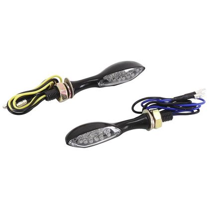 Replay UNIVERSEL SMILE MOUTH 15 LEDS BASIS ALU TRANSPARENT - L 63mm - H 18mm 22mm CE-ZULASSUNG PAAR Blinker Universell