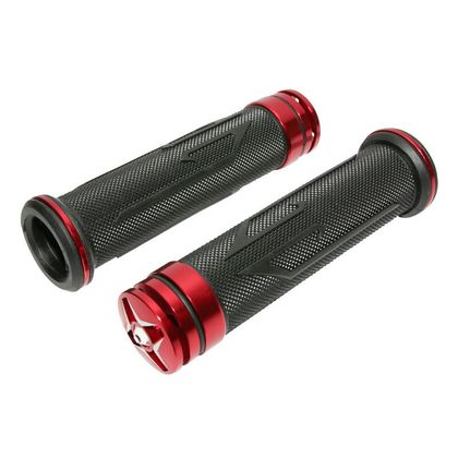 Poignées de guidon Replay SCOOT DIAMANT - ROUGE CLOSED END 135mm PAIRE Universel