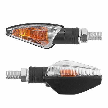 Replay UNIVERSAL MINI BAU9S BULB CAP TRANSPARENT - ABS BASE L 61mm - H 21mm 28mm CE APPROVED PAIR Universal Direction indicator Ref : REPL00546A / 15442 