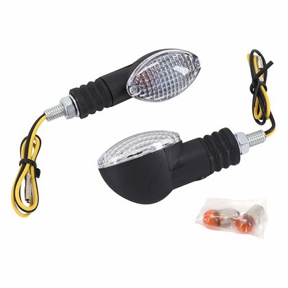 Replay UNIVERSAL MINI OVAL WITH BA9S CLEAR BULB - L 75mm - H 28mm 38mm PAIR Universal Direction indicator