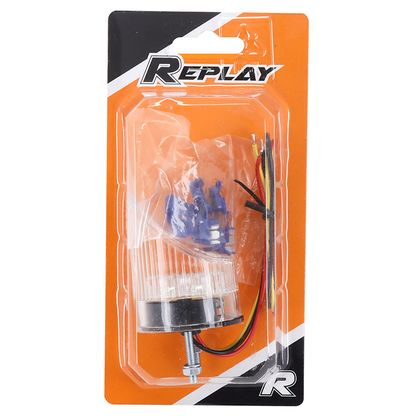 Feux arrière Replay FEU UNIVERSEL A LEDS ROND TRANSPARENT 20 ROUGES 3 BLANCHES D 45 mm Universel