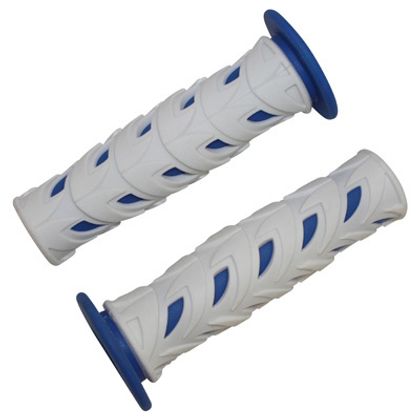 Replay SCOOTER - 50 A BOITE GRIFF BLEU - BLANC CLOSED END PAIRE Universal Handlebar grips