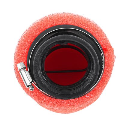 Replay DOUBLE MOUSSE CARBU PWK 21 A 34 mm FIXATION COUDEE 45 DIAM 49 mm ROT Luftfilter Universell
