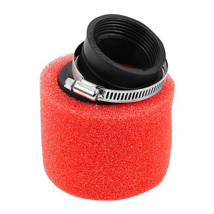 Replay DOUBLE MOUSSE CARBU PWK 21 A 34 mm FIXATION COUDEE 45 DIAM 49 mm ROT Luftfilter Universell