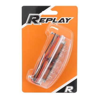 Feux arrière Replay FEU UNIVERSEL A LEDS OVALE TRANSPARENT STOP 16 ROUGES - 3 BLANCHES Universel