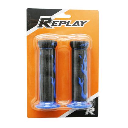 Poignées de guidon Replay SCOOT FLAMING BLEU - CLOSED END PAIRE Universel