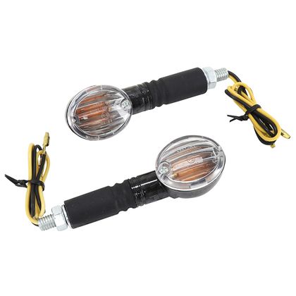 Replay UNIVERSAL MICRO OVAL WITH BA9S CLEAR BULB - CARBON INDICATOR LONG BASE CE APPROVED PAIR Universal Direction indicator