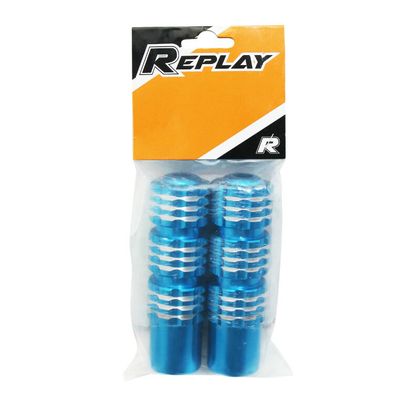 Repose-pieds Replay PILOTE ROND MOLETE ALU BLEU