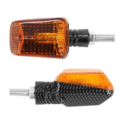 Replay UNIVERSEL MINI RECHTSECK MIT BA9S ORANGE GLÜHBIRNE - CARBON L 75mm - H 38mm 36mm PAAR Blinker Universell Ref : REPL00754A / 167 