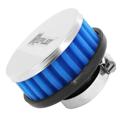 Replay R BOX FD CHROME - BLUE RIGHT MOUNTING DIAM 35 - 28 Universal Air filter Ref : REPL00766A / 18892 