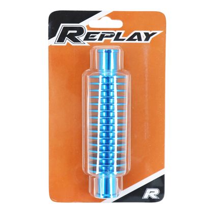 Radiateur de durite Replay EAU ALU CNC BLEU FORME ROND 133x35 mm,FIXATION 17 mm Universel