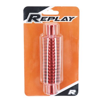 Radiateur de durite Replay EAU ALU CNC ROUGE FORME ROND 133x35 mm,FIXATION 17 mm Universel