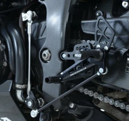R&G Racing multi-position black Relocated footrests