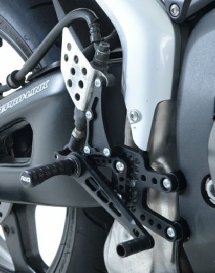 R&G Racing multi-position black Relocated footrests