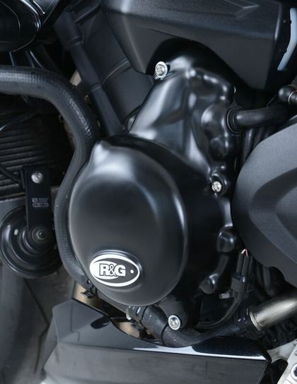 R&G Racing Left Crankcase Black Motor protection Ref : RGR02322A / 1068950 