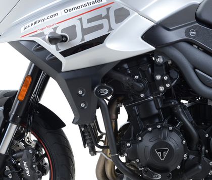 R&G Racing Aero Black Motor protection Ref : RGR02544A / 1069426 TRIUMPH 1050 TIGER 1050 SPORT - 2015 - 2021