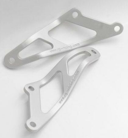 Kit suppression repose pieds R&G Racing Patte de fixation de silencieux argent