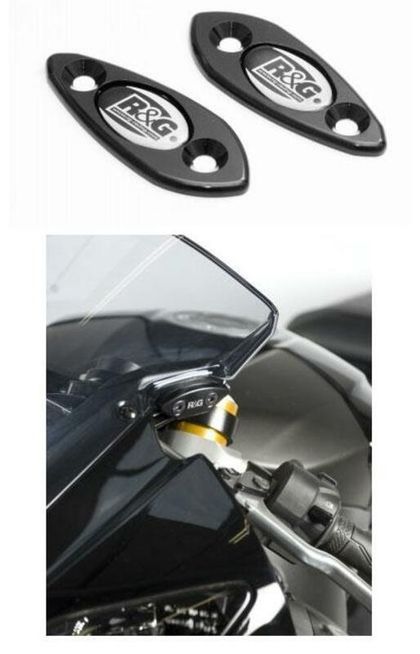Obturateurs de rétroviseur R&G Racing Cache - orifices noir
