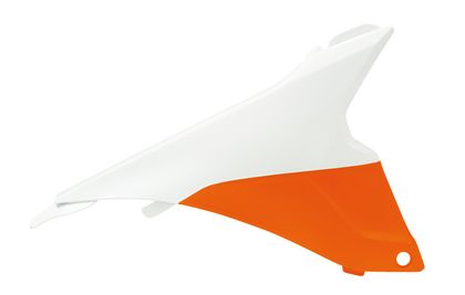 Caches de boite à air Racetech gauche orange/blanc