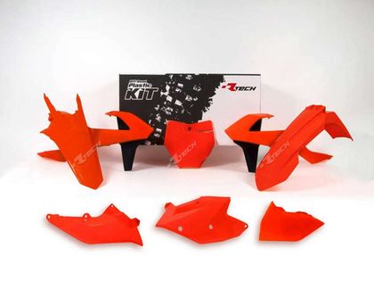 Racetech Neon Orange/Black Plastics kit