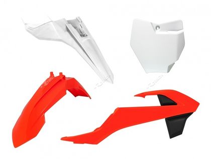 Kit plastiques Racetech couleur origine (2016) orange/blanc