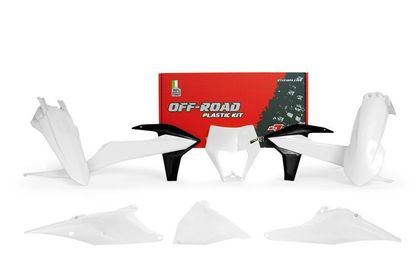 Racetech plasticsets wit/zwart Kunststof kit