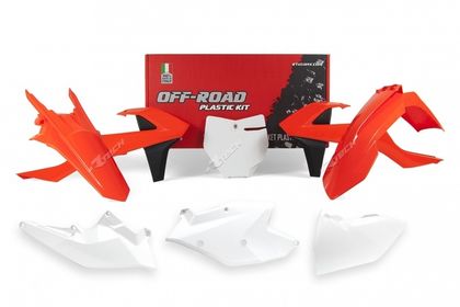 Racetech weiß/orange Plastik-Set