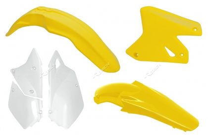 Kit plastiques Racetech couleur origine jaune/blanc