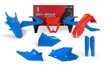 Racetech Plastik-Kit vintage blau/orange Limited Edition Plastik-Set