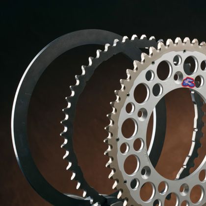 Couronne Renthal Twinring aluminium Ultra-Light anti-boue anodisé dur 1120 - 520