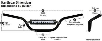 Guidon Renthal Twinwall 997 RC Handlebar Universel