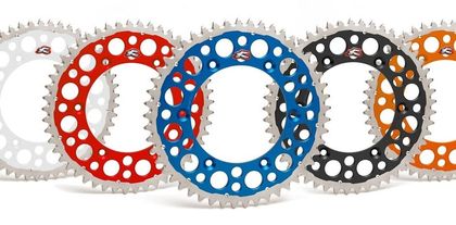 Couronne Renthal Twinring aluminium Ultra-Light anti-boue anodisé dur 1500 - 520