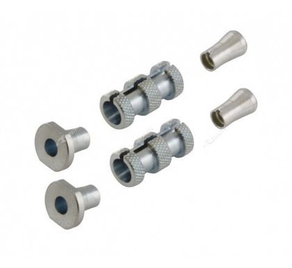 Kit bagues de guidon R-tech Entretoises percés 16 - 17mm argent Universel