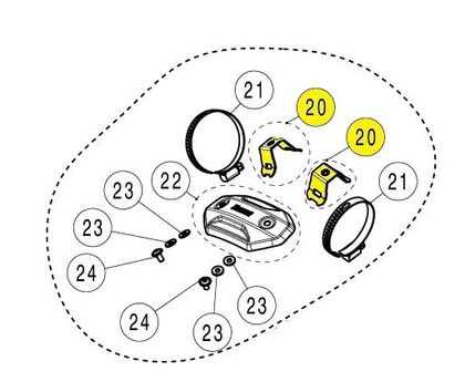 Support de silencieux Akrapovic 18611822