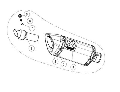 Akrapovic Racen Geluiddemper
