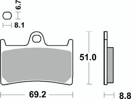 SBS 634 DS - 1 Brake pads