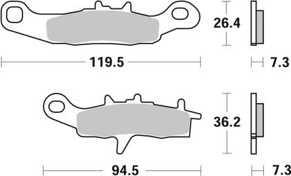 SBS 726CS Brake pads