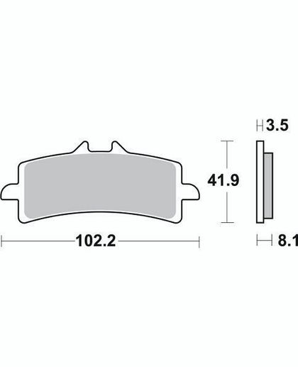SBS 841 DS - 2 Brake pads