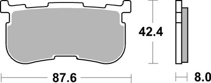 SBS 923H LS 1set 4pcs Brake pads