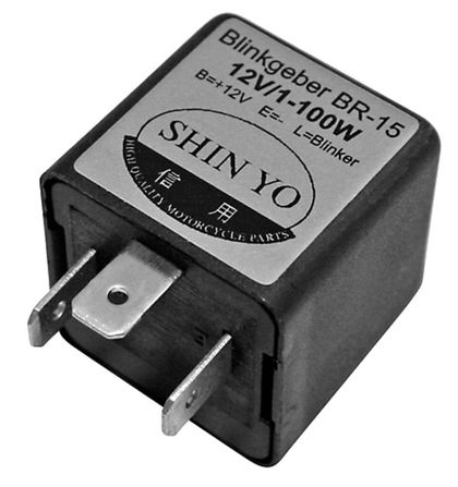 Shin Yo Flasher Relay SY-02, 3-Pole, 12 VDC, 1-100 Watt Centrale indicator Universeel