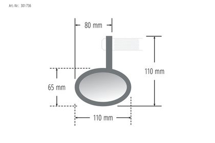 Shin Yo Ferrara Handlebar End Mirror (1pc) Achteruitkijkspiegel Universeel