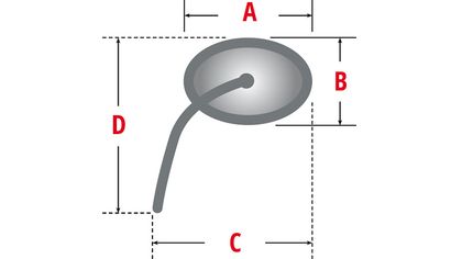 Shin Yo Oval (Pair) Universal Rearview mirror